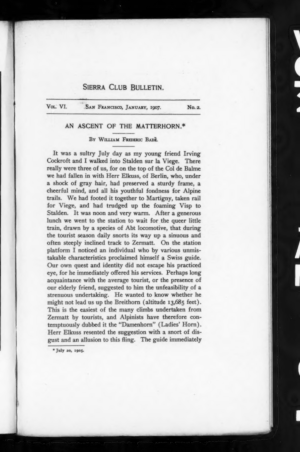 Sierra Club Bulletin 1907 Vol 6 No 2 January cover
